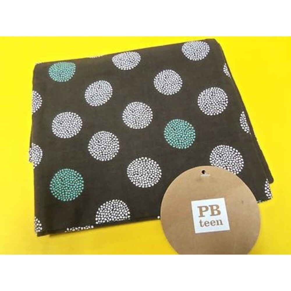 Pottery Barn Teen Snowball Flannel Dot Bed Dorm Pillowcase Standard Brown